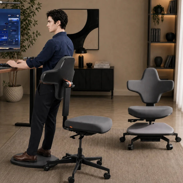 Standing-Mate Chair: The First Leaning Ergonomic Chair Designed for Standing Desks
