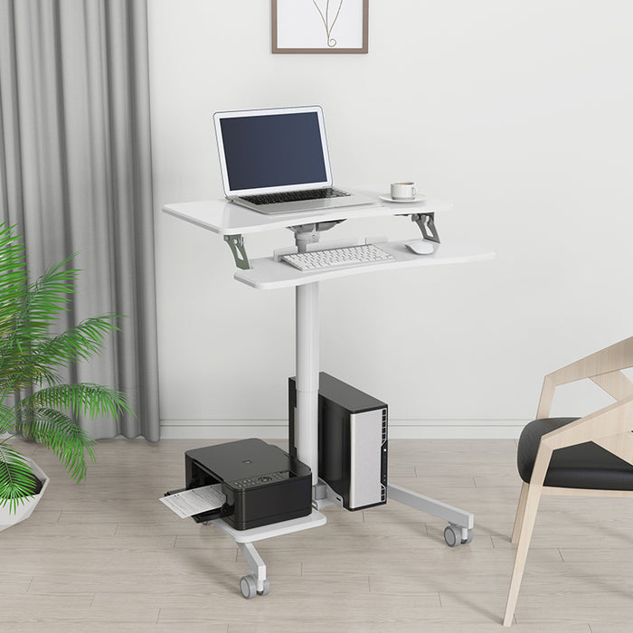Mobile WHEELY Sit Stand Desk Folding 710mm FDS108