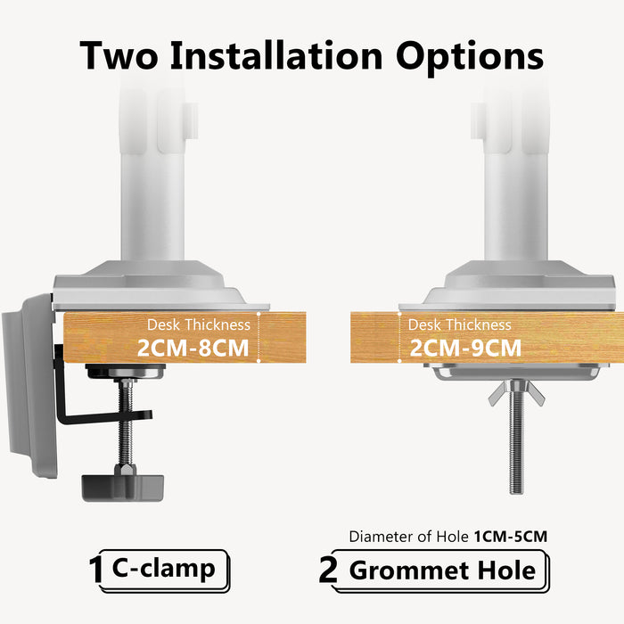 Dual Monitor Arm Ergonomic for Desktops VESA Mount