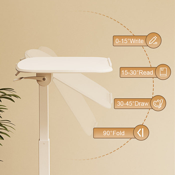 Mobile WHEELY Sit Stand DeskFoldable680X535MM Timber Look Desktop FA106lwoow