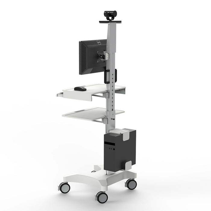 Clinic Mobile Computer Cpu Monitor Cart 1700mm