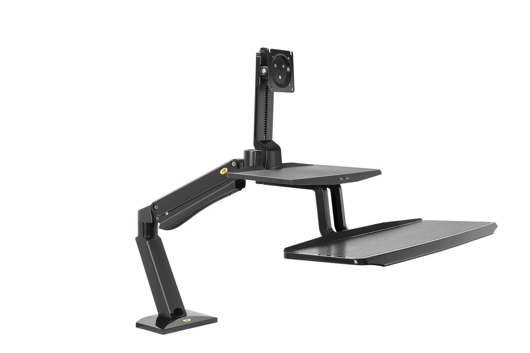 24"-35" FC55-B Sit Stand Desk Single Screen Mount