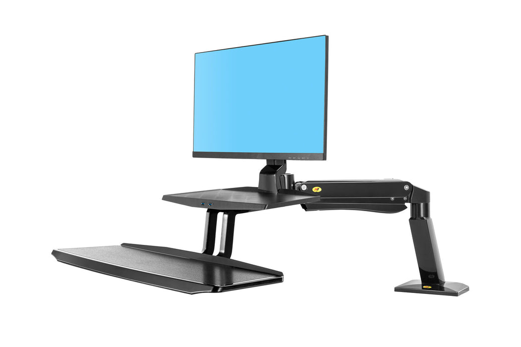 24"-35" FC55-B Sit Stand Desk Single Screen Mount