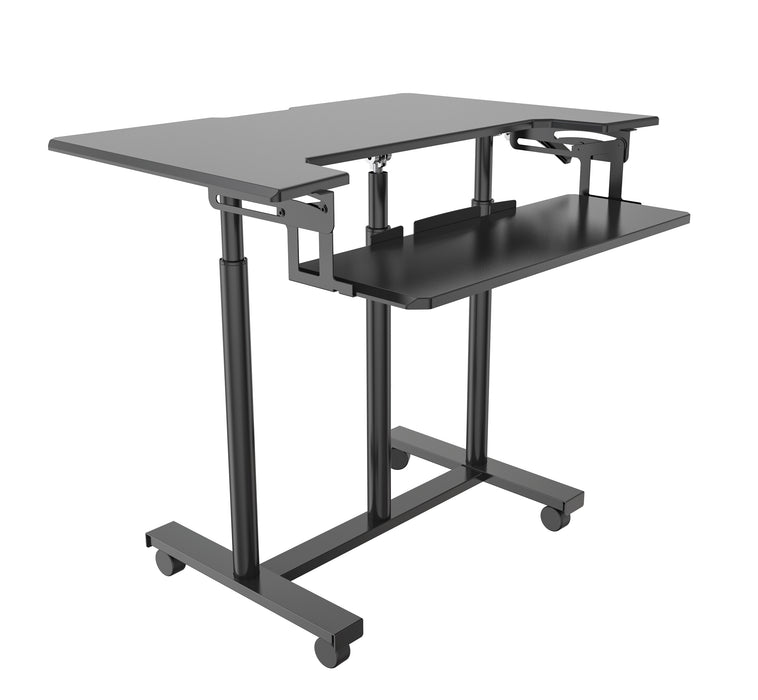 Mobile WHEELY Sit Stand Desk 899X564MM FDS301