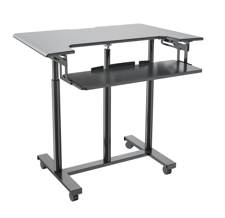 Mobile WHEELY Sit Stand Desk 899X564MM FDS301