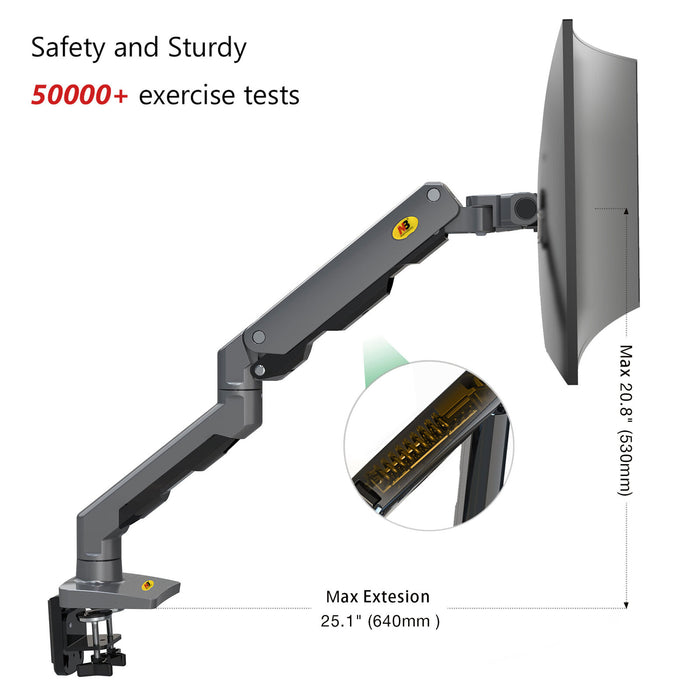 NB Curved Screen Monitor Mount HD G60-G North Bayou for large screens up to 16kg