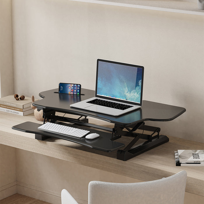 Sit Stand Desk Adjustable Riser Ergonomic Work Station 1200x590mm GLD07L