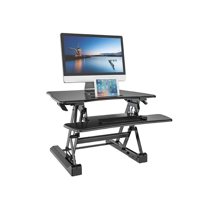 Sit Stand Desk Adjustable Riser Ergonomic Work Station 730x590mm GLD07S