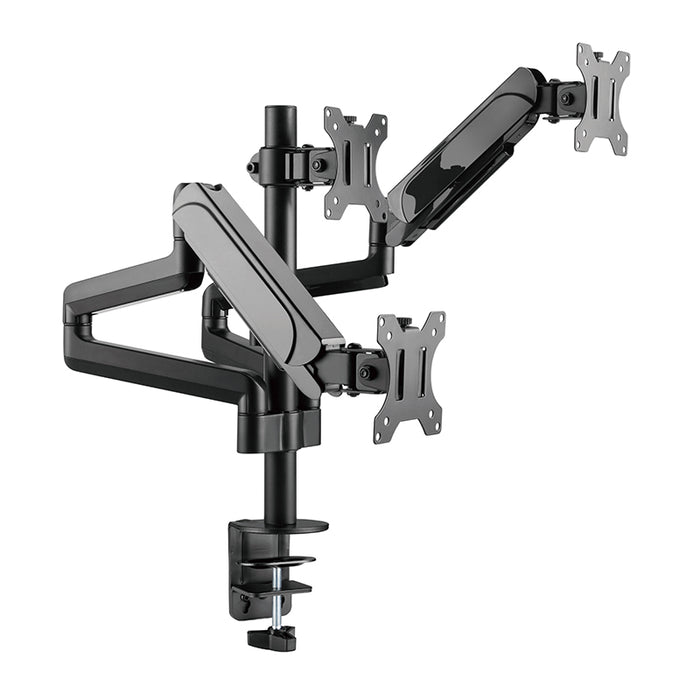 Pole Mounted Gas Spring Monitor Arms Mount Stand 3 Screens