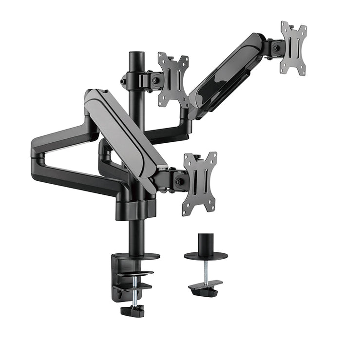 Pole Mounted Gas Spring Monitor Arms Mount Stand 3 Screens