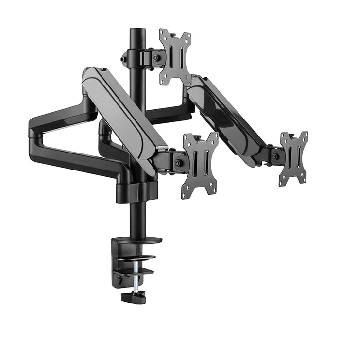 Pole Mounted Gas Spring Monitor Arms Mount Stand 3 Screens