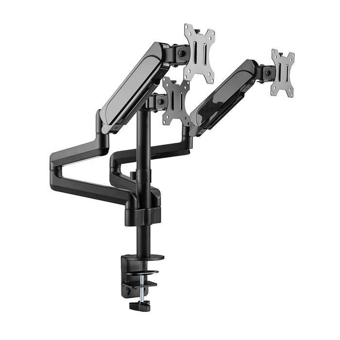Pole Mounted Gas Spring Monitor Arms Mount Stand 3 Screens