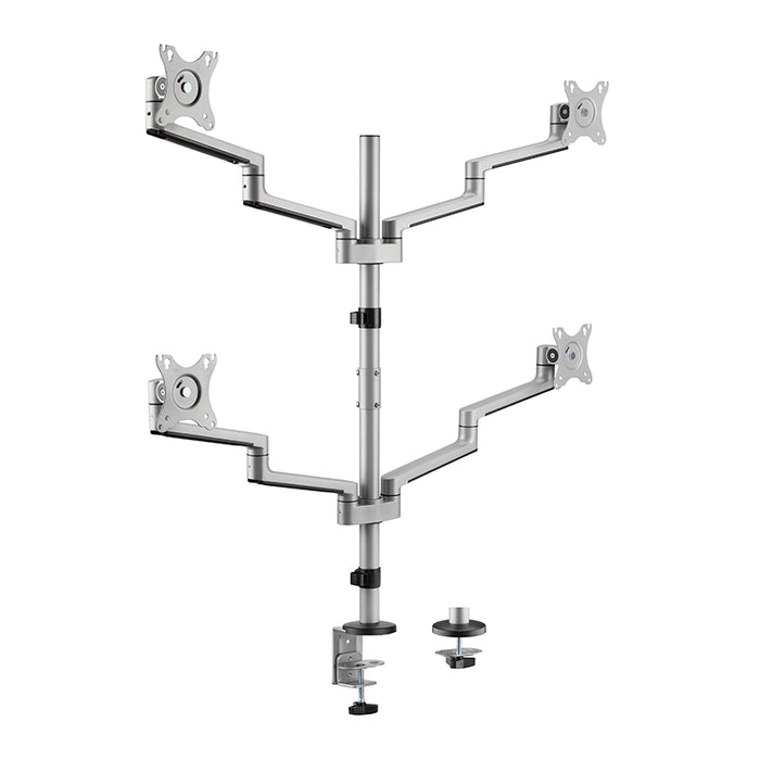 Premium Aluminum Articualting Monitor Arms Mount Stands 4 screens