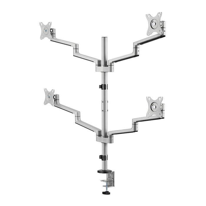 Premium Aluminum Articualting Monitor Arms Mount Stands 4 screens