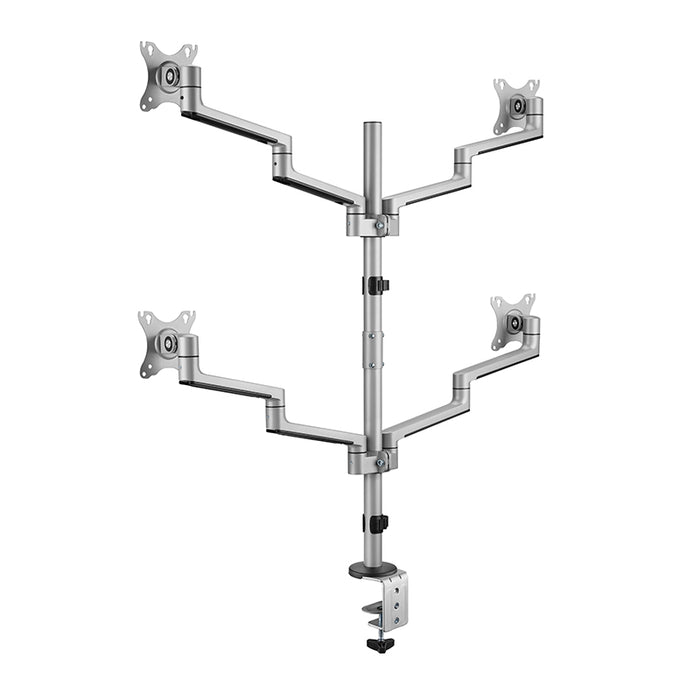 Premium Aluminum Articualting Monitor Arms Mount Stands 4 screens