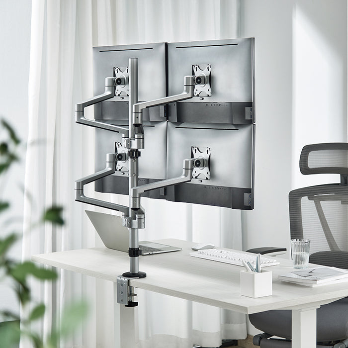 Premium Aluminum Articualting Monitor Arms Mount Stands 4 screens