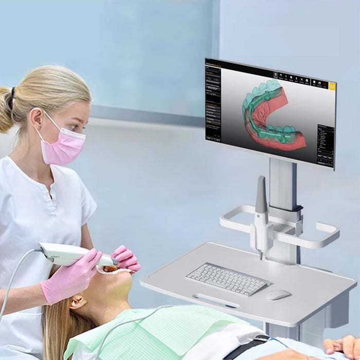 Clinic Mobile Computer Cpu Monitor Cart 1150mm