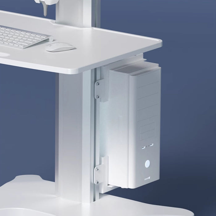 Clinic Mobile Computer Cpu Monitor Cart 1150mm