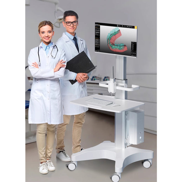 Clinic Mobile Computer Cpu Monitor Cart 1150mm
