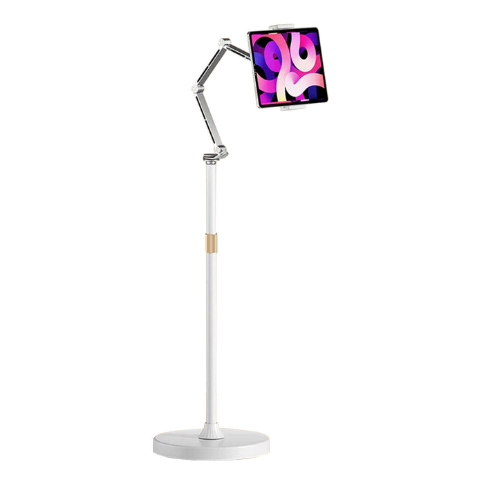 Aluminum Floor Tablet/iPad/Phone Holder Stand Mechanical Arm 360° Rotating