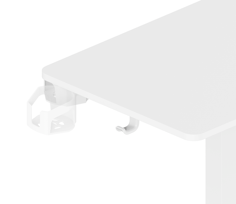 GKU Adjustable Mobile Standing Desk with Wheely & Cup Holder 650x480mm F047-FDS106B-A2,white/cup/ hook