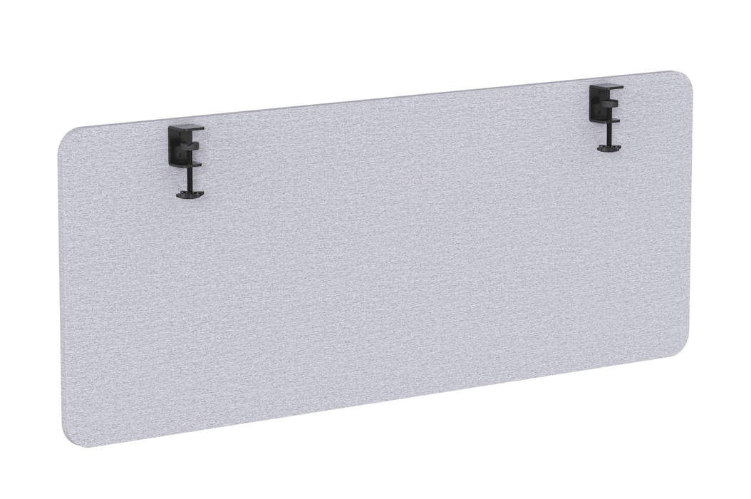 GKU Desk Privacy Panel F047-FS202 | 1500×600mm Grey Acoustic Desk Divider Screen with Dual Mount Brackets