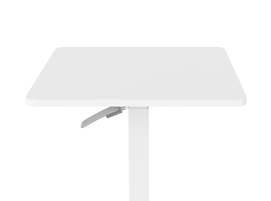 GKU Adjustable Mobile Standing Desk with Wheely & Cup Holder 650x480mm F047-FDS106B-A2,white/cup/ hook