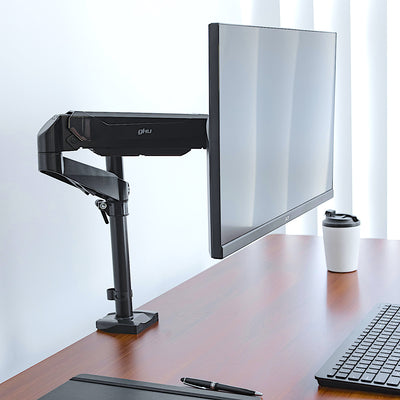 GKU LCD Monitor Desk Mount -  ProRiser V1 Gas Spring Fully Adjustable Monitor Arm