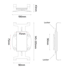 GKU ipad Holder Tablet Connector Holder Mount for VESA Monitor Mounts