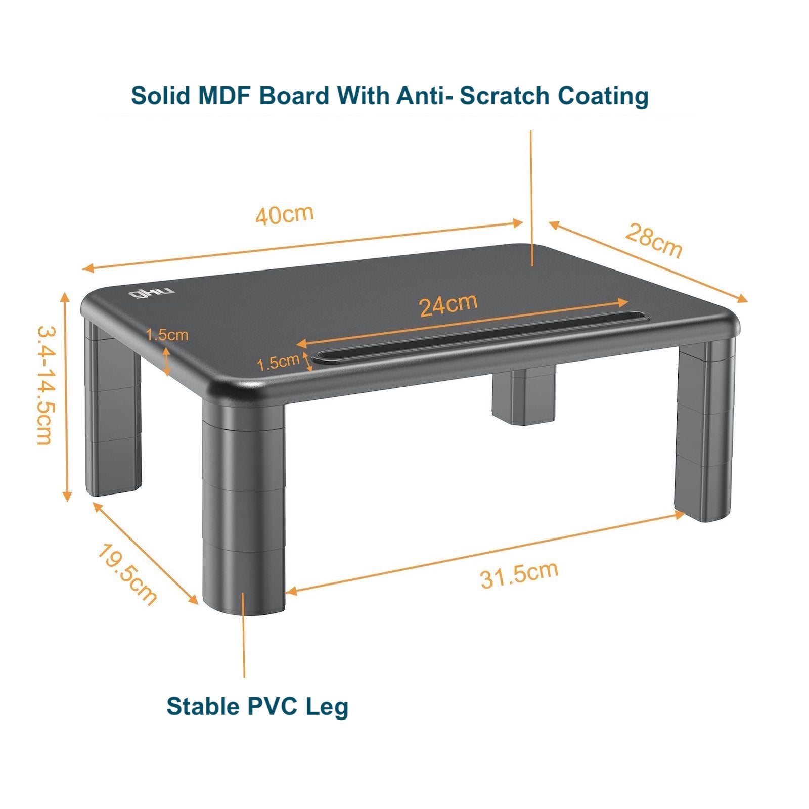 gku™ Height Adjustable Monitor Stand Monitor Riser | gku.