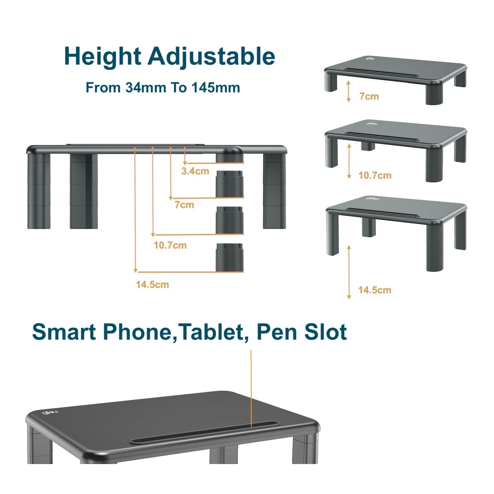 gku™ Height Adjustable Monitor Stand Monitor Riser | gku.