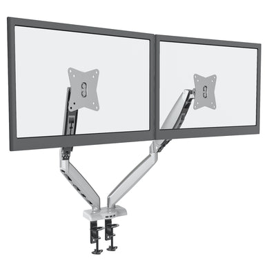 GKU Dual Monitor Desk Mount Arm - ProRiser Gas Spring Monitor Stand