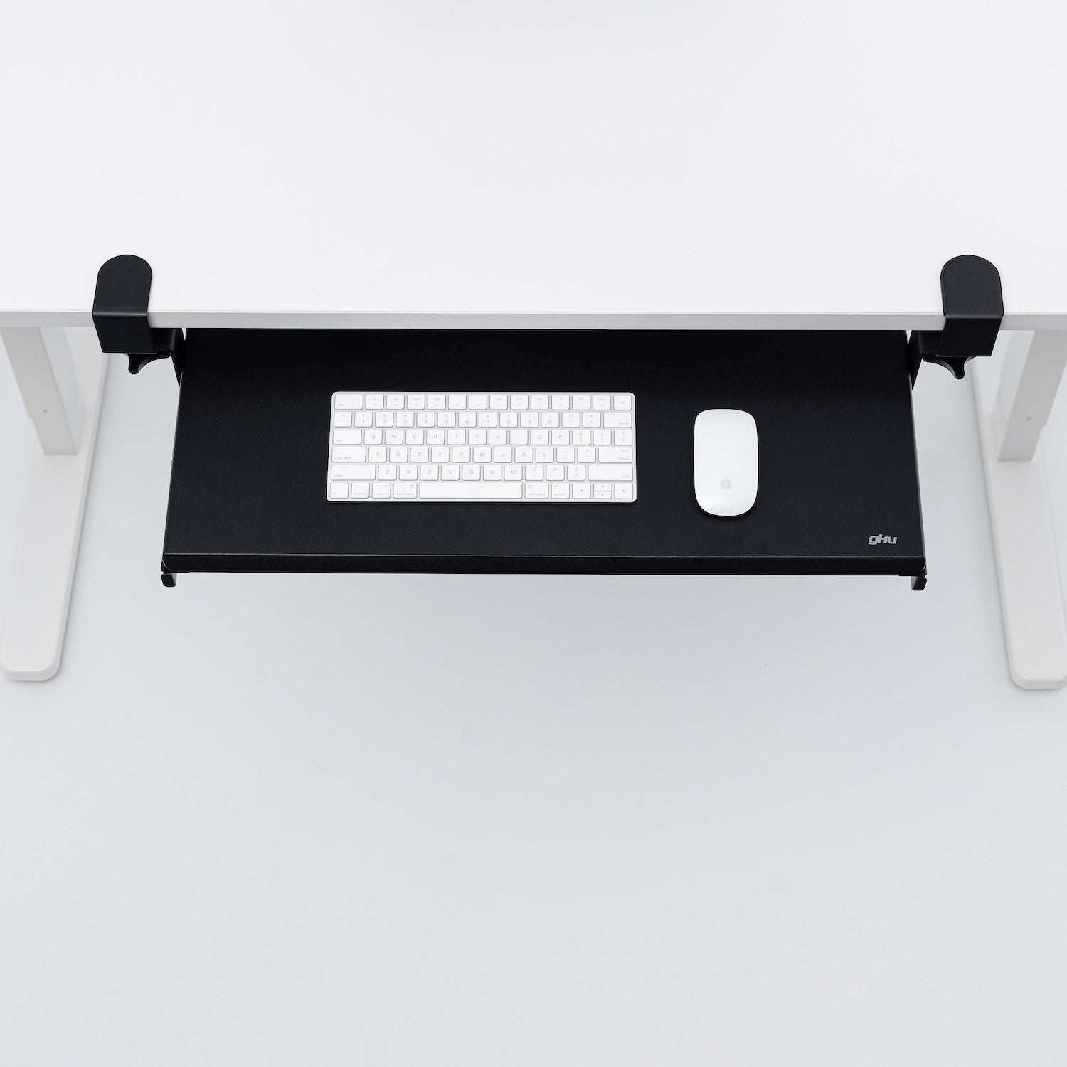 White keyboard best sale tray under desk